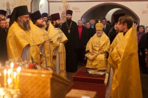 В Аксубаево состоялись архиерейское Богослужение и годовое собрание духовенства Чистопольской епархии