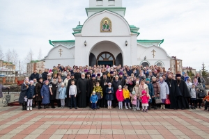 В Неделю 5-ю Великого поста епископ Пахомий совершил Литургию в Ильинском храме города Нурлата