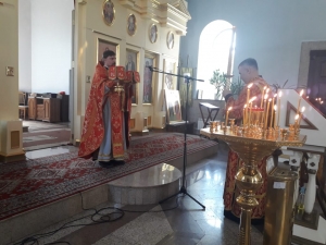 В день святых жен-мироносиц в храме Казанской иконы Божией Матери п. Красный Ключ Нижнекамского благочиния было совершено праздничное богослужение