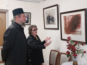 Епископ Пахомий посетил выставку художников-графиков в доме-музее Б.Л. Пастернака