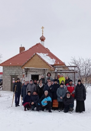 Состоялось освящение и воздвижение креста и купола на храм в честь святителя Николая Чудотворца д. Нижняя Баланда Аксубаевского района