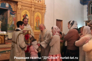Рождественская служба в храме пророка Илии г. Нурлата