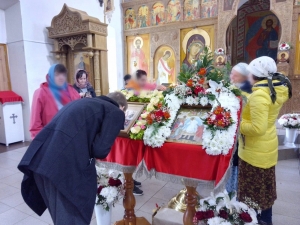 На Светлой седмице храм св.бесср.Космы и Дамиана пгт.Камские Поляны посетили подопечные дома-интерната