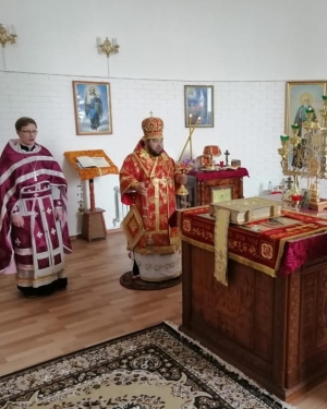 Епископ совершил Божественную литургию в храме архистратига Божия Михаила с. Черемшан