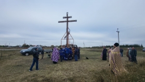 В селе Михайловка Чистопольского района установили и освятили поклонный крест