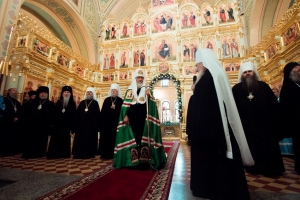 Епископ Пармен принял участие в патриаршем Богослужении в Свияжском монастыре