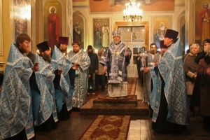 Архиерейское Всенощное бдение накануне Введения во храм Пресвятой Богородицы