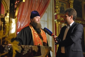 Корреспонденты ВГТРК сняли видео сюжет о Свято-Авраамиевском храме