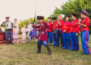 Казачата в детском лагере